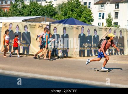 Questa è la mostra Modern World sulle band rock della British New Wave The Jam e The Style Council a Valley Gardens Brighton UK Foto Stock