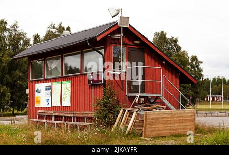 Umea, Norrland Svezia - 18 luglio 2022: Una casa utilizzata in diversi eventi sportivi Foto Stock