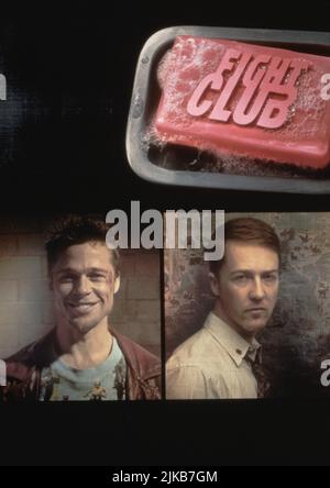 Brad Pitt & Edward Norton Movie poster Film Fight Club (USA/DE 1999) Direttore: David Fincher 10 settembre 1999 **ATTENZIONE** questa fotografia è solo per uso editoriale ed è copyright della 20TH CENTURY FOX e/o del fotografo assegnato dalla Film o Production Company e può essere riprodotta solo da pubblicazioni in concomitanza con la promozione del suddetto Film. È richiesto un credito obbligatorio a 20TH CENTURY FOX. Il fotografo deve essere accreditato anche se conosciuto. Nessun uso commerciale può essere concesso senza l'autorizzazione scritta di The Film Company. Foto Stock