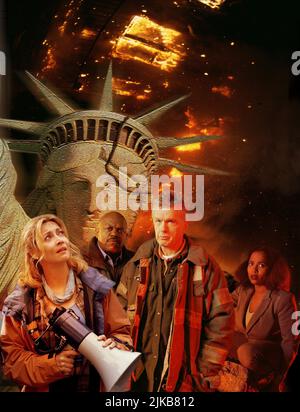 Sharon Lawrence, Charles S. Dutton, Tom Skerritt & Lisa Nicole Carson Film: Aftershock: Terremoto a New York (TV-Film) personaggi: Dori Thorell, sindaco Bruce Lincoln, Thomas Aheorn, Evie Lincoln USA 1999, / Titel Auch: 'Aftershock - Das Große Beben Germany' Oder 'Erdbeben-Ingeben-Ingeben' Direttore: Unwenht Dit: Mikael Salomon 14 Novembre 1999 **ATTENZIONE** questa fotografia è solo per uso editoriale ed è il copyright di HALLMARK ENTERTAINMENT e/o del fotografo assegnato dalla Film o dalla Società di produzione e può essere riprodotto solo da pubblicazioni in concomitanza con la promozione di Foto Stock