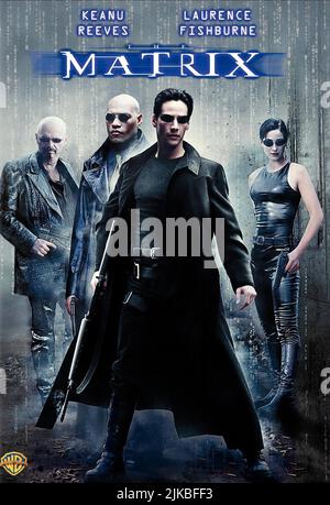 Joe Pantoliano, Laurence Fishburne, Keanu Reeves & Carrie-Anne Moss Poster Film: The Matrix (USA/AUS 1999) personaggi: Cypher, Morpheus, Neo, Trinity Director: The Wachowski Brothers 31 March 1999 **WARNING** questa fotografia è solo per uso editoriale ed è il copyright di WARNER BROS. E/o del fotografo assegnato dalla Film o dalla Production Company e può essere riprodotta solo da pubblicazioni in concomitanza con la promozione del suddetto Film. È richiesto un credito obbligatorio per WARNER BROS. Il fotografo deve essere accreditato anche quando è noto. Senza writ non può essere concesso alcun uso commerciale Foto Stock