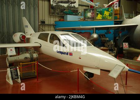 Chichester Miles Leopard, G-BRNM, al Midland Air Museum di Coventry, Foto Stock