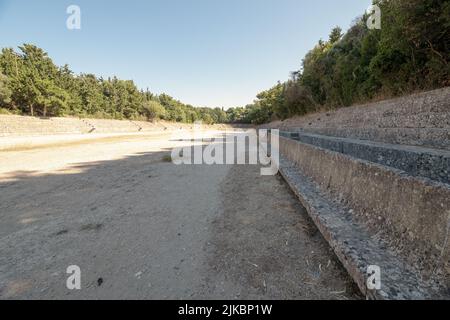 Antico stadio olimpico di Rodi, città di Rodi Foto Stock