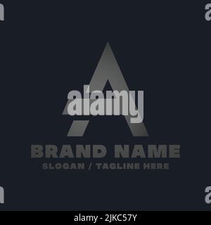 Lettera Un modello di disegno di marchio Illustrazione Vettoriale