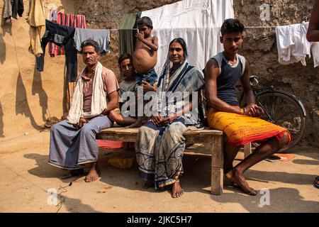 Bihar ha multidimensionalmente scarso. Undici distretti Bihar hanno povertà Kishanganj, Araria, Kaimur, Madepura, Purba Champaran e Supaul Foto Stock