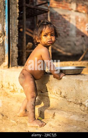 Bihar ha multidimensionalmente scarso. Undici distretti Bihar hanno povertà Kishanganj, Araria, Kaimur, Madepura, Purba Champaran e Supaul Foto Stock