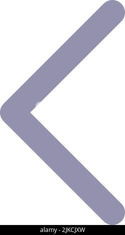 Icona dell'interfaccia utente a colori piatta freccia sinistra Illustrazione Vettoriale