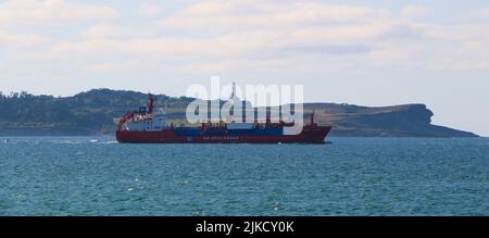 TENNA KOSAN GPL Tanker di proprietà di Lauritzen Kosan Ship Owners Ltd in corso di uscita dal porto di Santander Cantabria Spagna Foto Stock