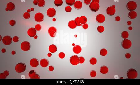 Red sfera di vetro Foto Stock