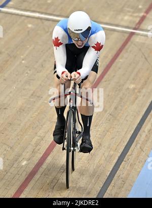 Stratford, Regno Unito. 01st ago 2022. Commonwealth Games Track Ciclismo. Velodromo Olimpico. Stratford. Nick Wammes (CAN) durante il Time Trial Mens 1000m. Credit: Sport in immagini/Alamy Live News Foto Stock