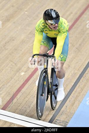 Stratford, Regno Unito. 01st ago 2022. Commonwealth Games Track Ciclismo. Velodromo Olimpico. Stratford. Matthew Richardson (AUS) durante il Time Trial Mens 1000m. Credit: Sport in immagini/Alamy Live News Foto Stock