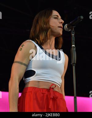 Melanie C, Spice sportiva, esecuzione dal vivo sul palco in concerto, giorno 3 del festival vittorioso 2021 Foto Stock