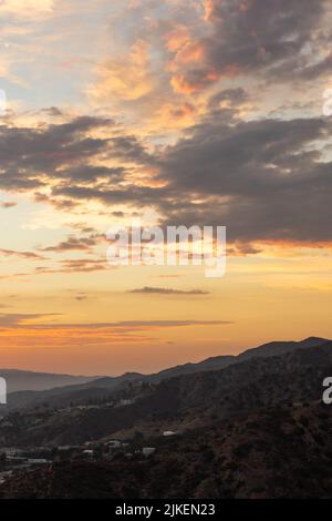 Sunset over Burbank California Foto Stock