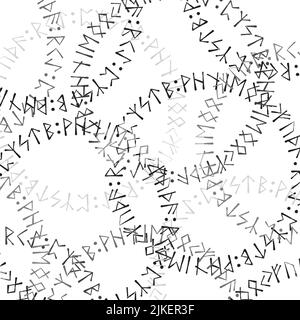 Viking rune cerchi sfondo bianco Illustrazione Vettoriale