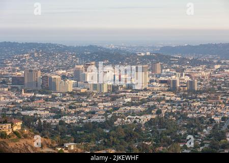 Vista sul centro di Glendale California dall'alto Foto Stock