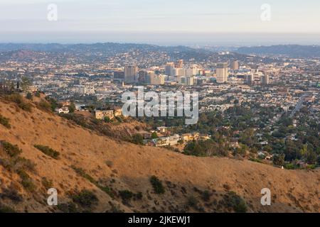 Vista sul centro di Glendale California dall'alto Foto Stock