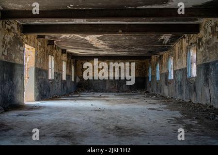 Un edificio abbandonato Foto Stock