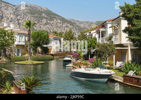 Gocek è una piccola città della provincia di Mugla, in Turchia. Foto Stock