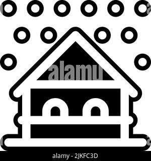 icona del chiosco immagine vettoriale nera. Illustrazione Vettoriale