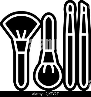 immagine vettoriale nera con icona di colore rossore. Illustrazione Vettoriale