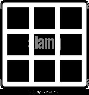 icona rubik immagine vettoriale nera. Illustrazione Vettoriale