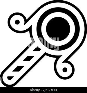 bolang gu icona nero vettore illustrazione. Illustrazione Vettoriale