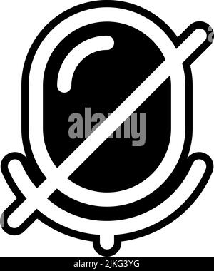 icona microfoni immagine vettoriale nera. Illustrazione Vettoriale