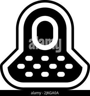 icona della chainmail immagine vettoriale nera. Illustrazione Vettoriale