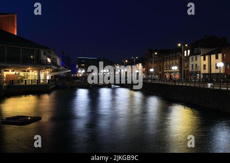 Centro commerciale Princes Quay, Prince's Dock, Kingston-upon-Hull, East Riding of Yorkshire, Humberside, Inghilterra, Regno Unito Foto Stock