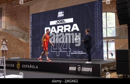 MDRID, Spagna. 02nd ago 2022. Presentazione a Madrid della squadra spagnola di basket che andrà all'Eurobasket. Madrid, 2 agosto 2022 Presentación en Madrid de la selección española de baloncesto que irá al Eurocasket. Madrid, 2 de agosto de 2022 900/Cordon Press Credit: CORDON PRESS/Alamy Live News Foto Stock