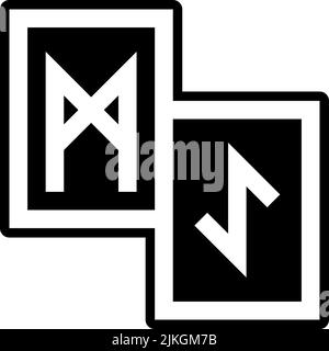 Antico alfabeto delle rune con i nomi delle rune e traslitterazione ...