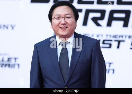 WESTWOOD, LOS ANGELES, CALIFORNIA, USA - 01 AGOSTO: Masi Oka arriva al "Bullet Train" di Los Angeles Premiere di Sony Pictures, tenuto presso il Regency Village Theatre il 1 agosto 2022 a Westwood, Los Angeles, California, Stati Uniti. (Foto di Xavier Collin/Image Press Agency) Foto Stock