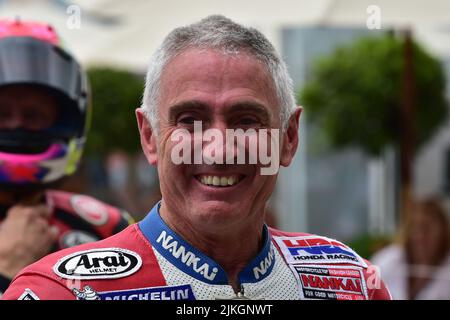 Mick Doohan, Honda NSR500, due ruote Grand Prix Heroes, iconiche moto da corsa dalla fine degli anni '40 al 2021, Goodwood Festival of Speed, The Innova Foto Stock