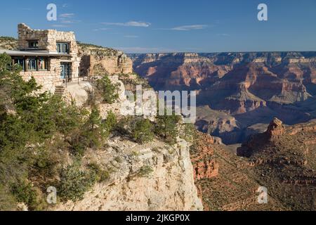 Grand Canyon da Lookout Studio, Grand Canyon Village, Arizona, Stati Uniti. Foto Stock