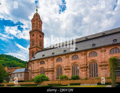 Vista laterale della chiesa gesuita nel centro storico di Heidelberg. Baden Wuerttemberg, Germania, Europa Foto Stock