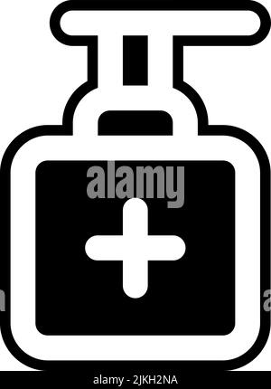 icona dell'igienizzatore immagine vettoriale nera. Illustrazione Vettoriale