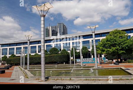 Callaghan Square Cardiff. Data luglio 2022 Foto Stock