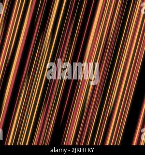 Sfondo astratto nero arancione a righe per sfondi Foto Stock
