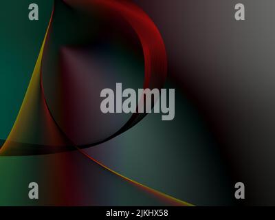 Illustrazione astratta del movimento di onde multicolore su sfondo scuro Foto Stock