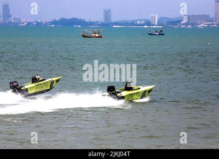 I motoscafi al concorso a motore a Bang Saray, Thailandia Foto Stock