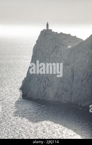 Spagna, Isole Baleari, Maiorca, distretto di Pollensa. Il Formentor, Faro di Cap de Formentor Foto Stock