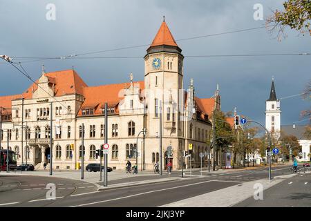 Germania, Sassonia-Anhalt, Dessau, ufficio postale principale, neo-rinascimentale Foto Stock