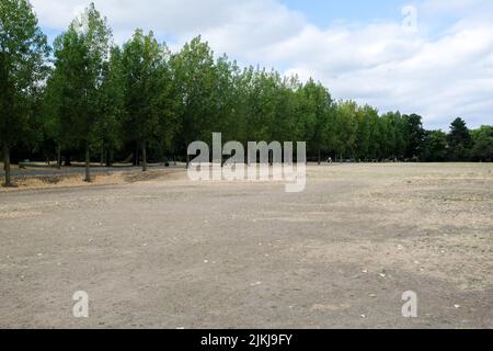 Finsbury Park, Londra, Regno Unito. 2nd ago 2022. UK Meteo: Avvisi di siccità per il Regno Unito, scenario secco a Finsbury Park, a nord di Londra. Credit: Matthew Chattle/Alamy Live News Foto Stock