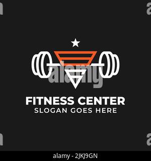 Monogramma centro fitness logo vettore con lettere B e G, ideale per l'illustrazione vettoriale di allenamento palestra Illustrazione Vettoriale