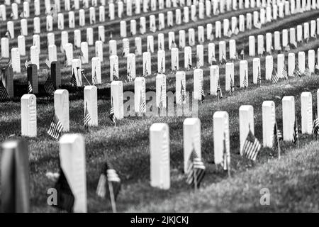 American Flags line Arlington National Cemetery il Lunedi, 30 maggio 2022, come presidente Joe Biden e prima Lady Jill Biden arrivo per le cerimonie Memorial Day. (Foto ufficiale della Casa Bianca di Adam Schultz) Arlington National Cemetery è un cimitero militare degli Stati Uniti nella contea di Arlington, Virginia, Attraverso il fiume Potomac da Washington, D.C., in cui 639 acri i morti dei conflitti della nazione sono stati sepolti, a partire dalla guerra civile, così come reinterred morti dalle guerre precedenti. Il Dipartimento dell'esercito degli Stati Uniti, una componente del Dipartimento della difesa degli Stati Uniti (DOD), Foto Stock