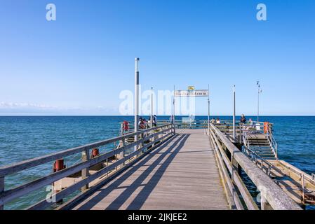 Germania, Meclemburgo-Pomerania occidentale, Mar Baltico, Bad Doberan, Heiligendamm, molo Foto Stock