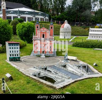 Un parco di monumenti in miniatura a Bruxelles, Belgio, Europa Foto Stock