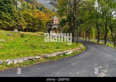 Un modo vicino al santuario di Oropa, Biella, Piemonte, Italia Foto Stock