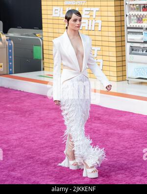 1 agosto 2022, Westwood, California, Stati Uniti d'America: Joey King frequenta Los Angeles Premiere of Columbia Pictures''Bullet Train' (Credit Image: © Billy Bennight/ZUMA Press Wire) Foto Stock