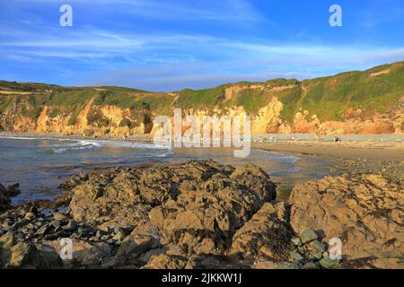 Church Bay, Porth Swtan, Isle of Anglesey, Ynys Mon, Galles del Nord, REGNO UNITO. Foto Stock